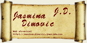 Jasmina Dimović vizit kartica